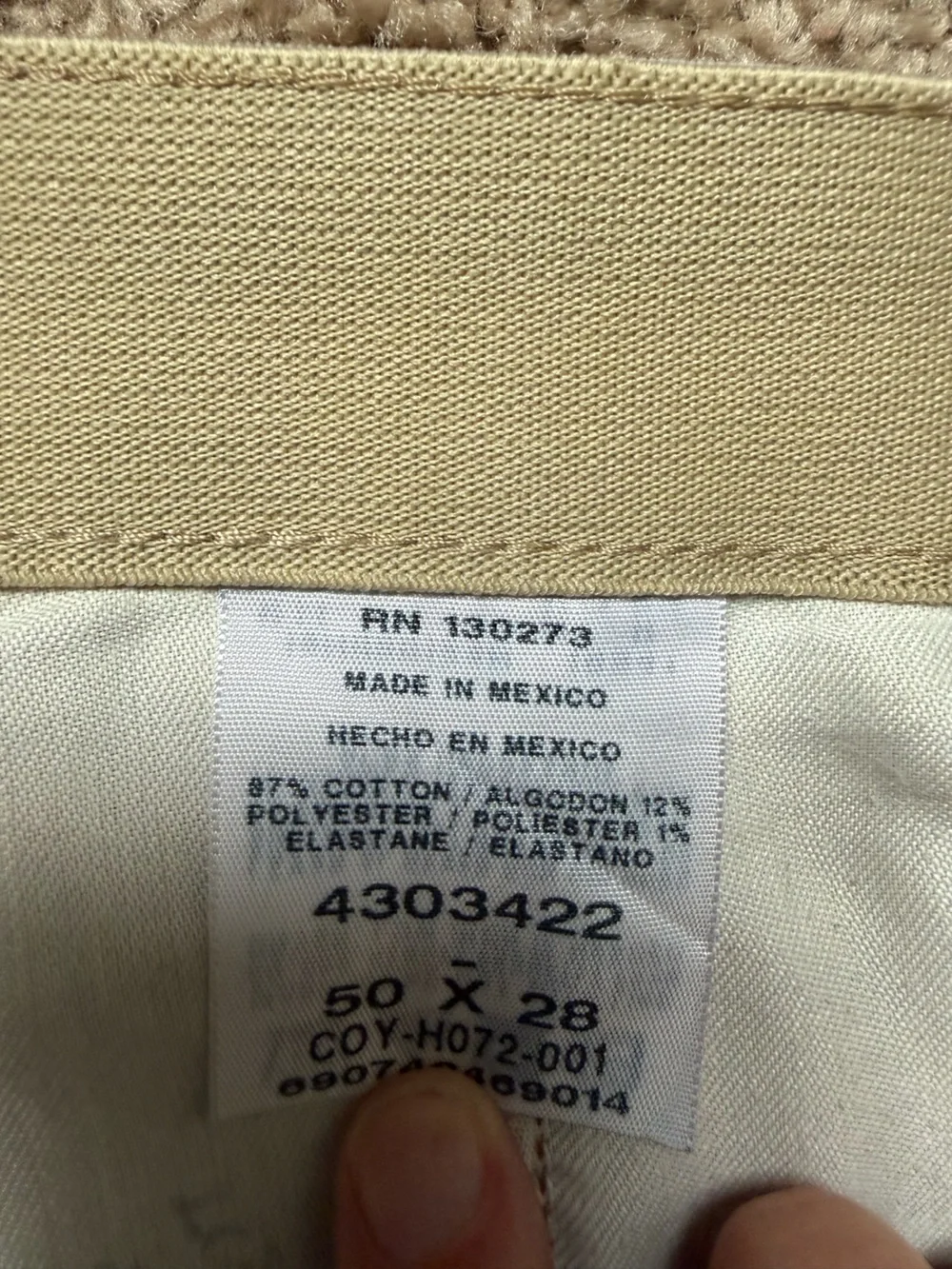 Lee Men's Khaki Chinos in Light Tan
